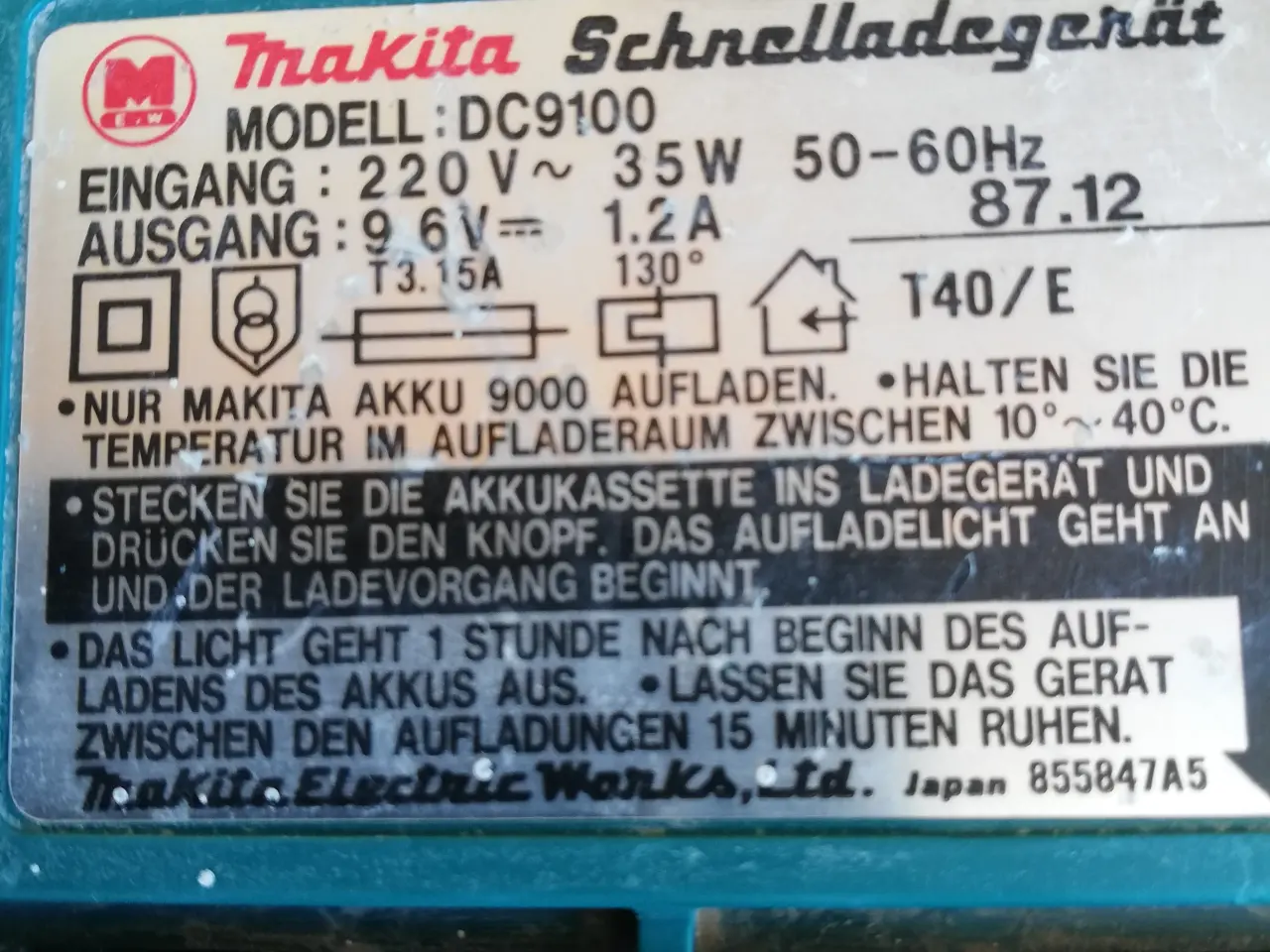 Billede 1 - Makita lader model DC9100
