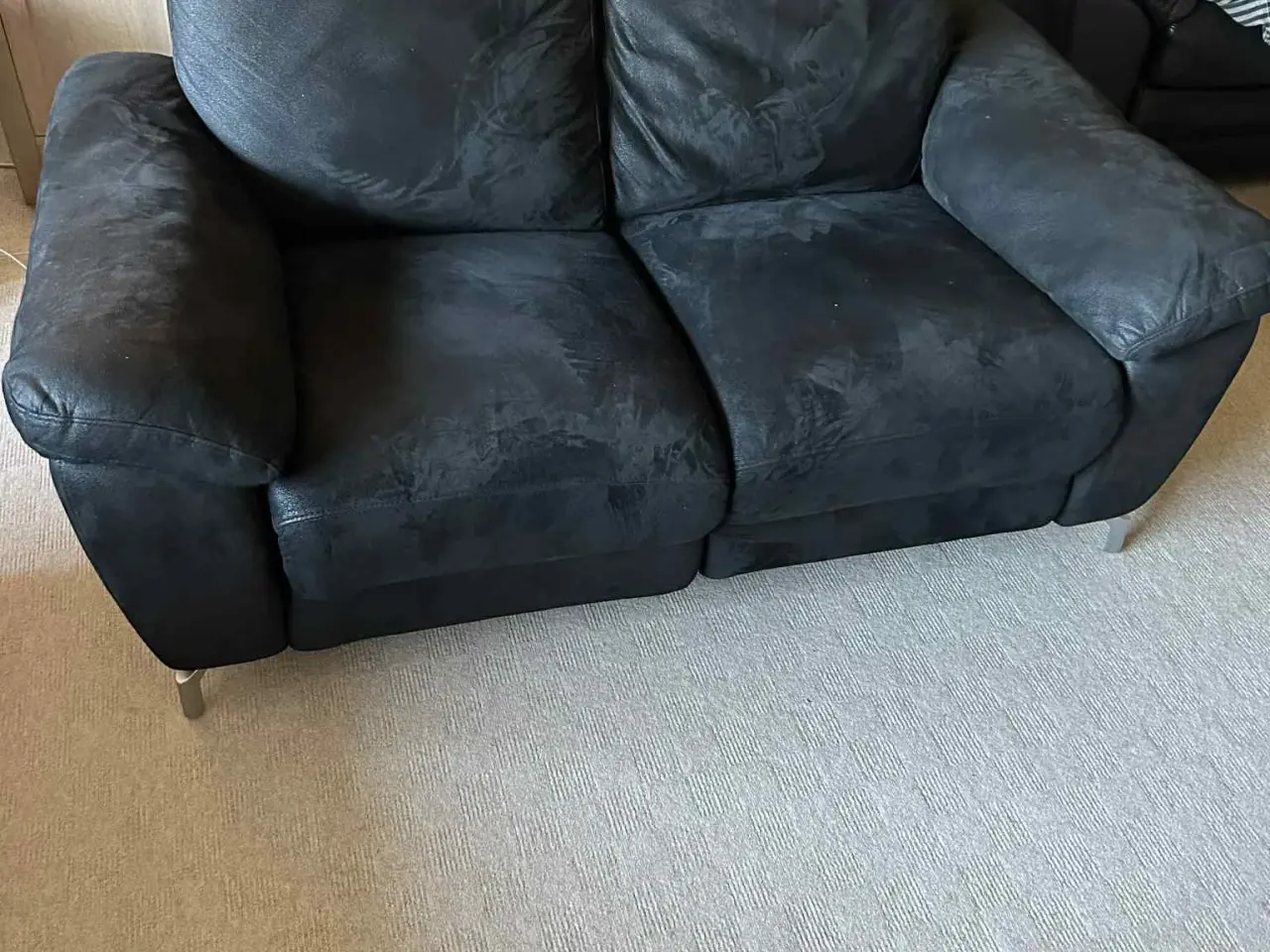 Billede 3 - Sofasæt i sort stof. Model Selesta / Bud modtages.