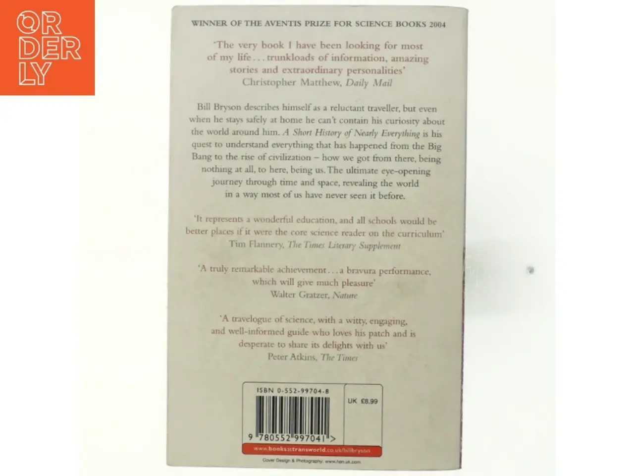Billede 3 - A Short History of Nearly Everything by Bill Bryson af Bill Bryson (Bog)
