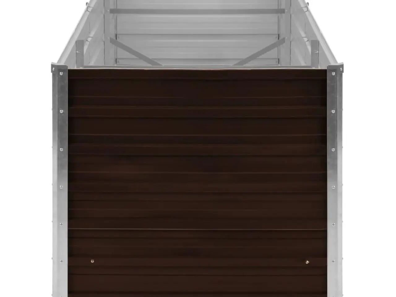 Billede 2 - Hævet plantekasse 240x80x77 cm galvaniseret stål brun