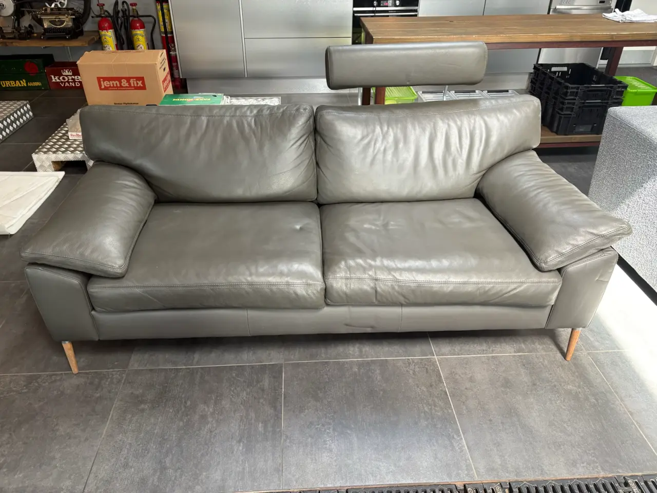 Billede 1 - Lædersofa - RØVERØB