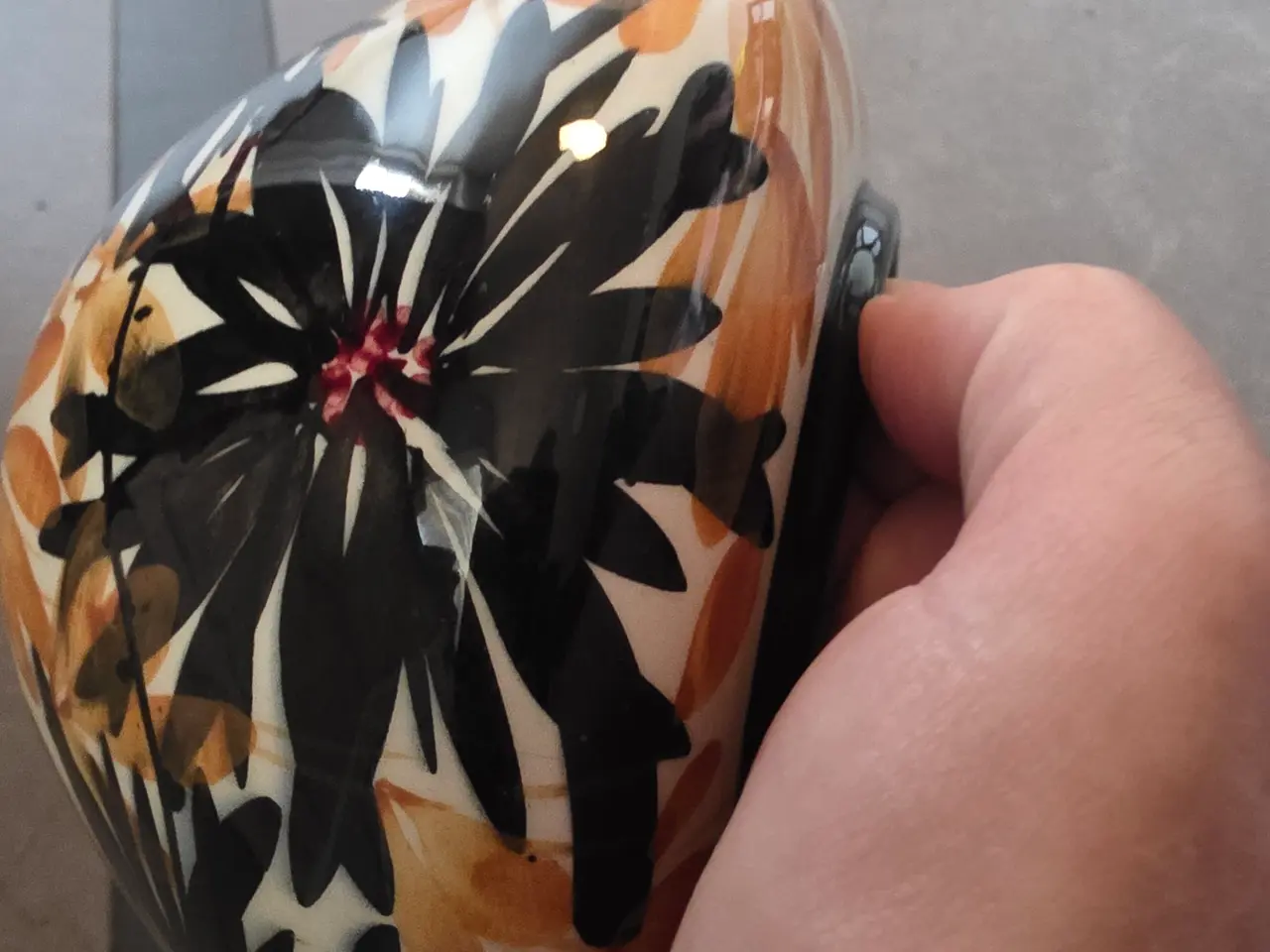 Billede 4 - Vintage Eisgrub keramik vase / skål – Håndmalet re