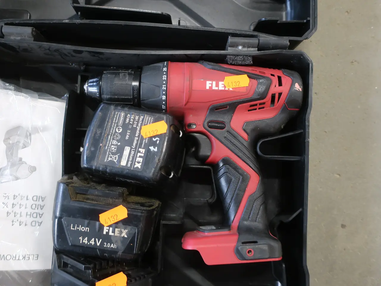 Billede 3 - Skruemaskine FLEX samt 3 stk. batterier