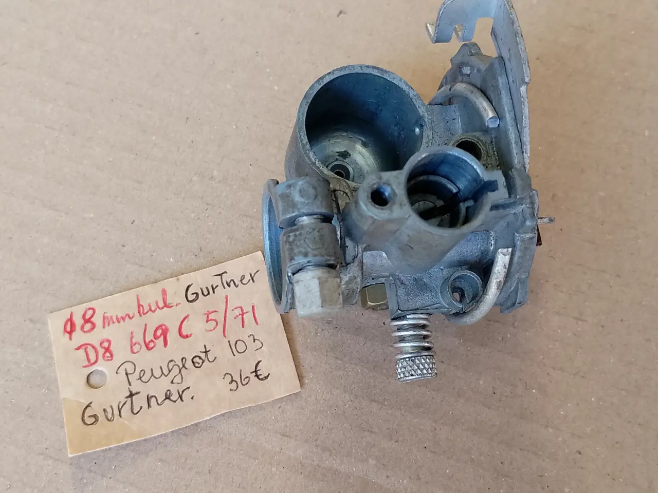 Billede 4 - Karburator "Gurtner" Peugeot CT og 103