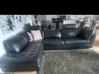 Natuzzi sofa med nakkestøtter