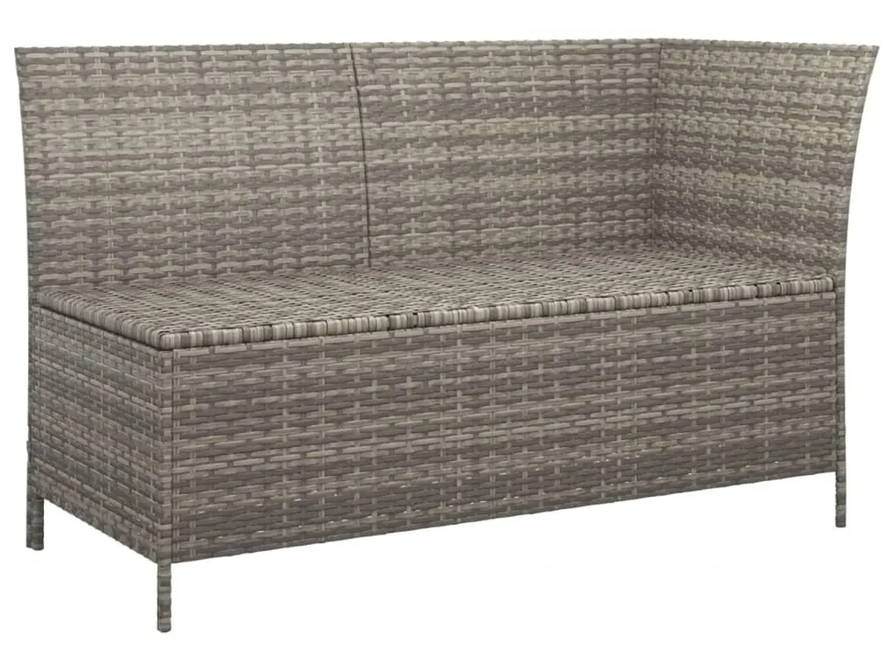 Billede 6 - Loungesæt til haven 4 dele med hynder polyrattan grå
