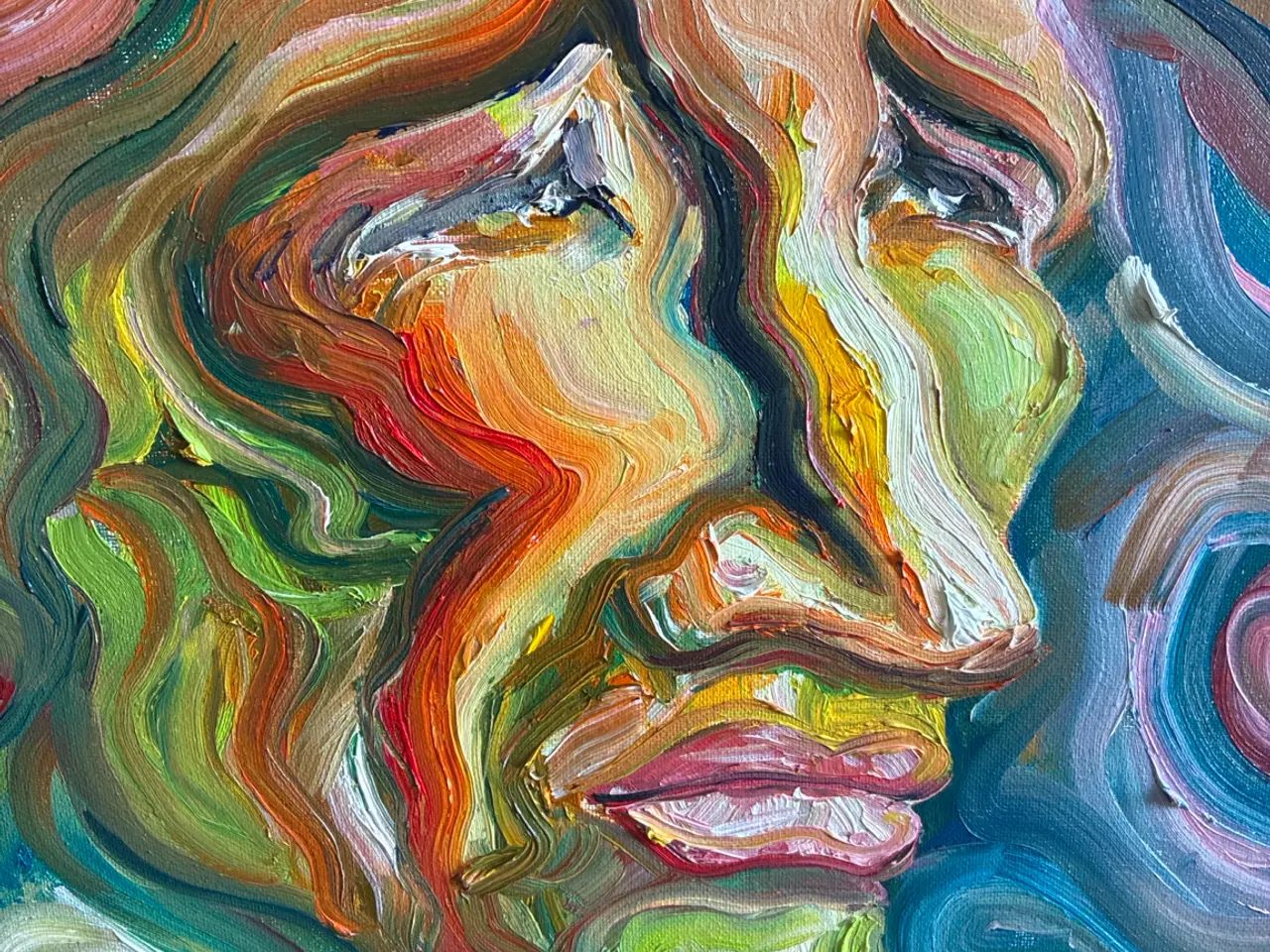 Billede 2 - Original oliemaleri på lærred – 60 x 80 cm