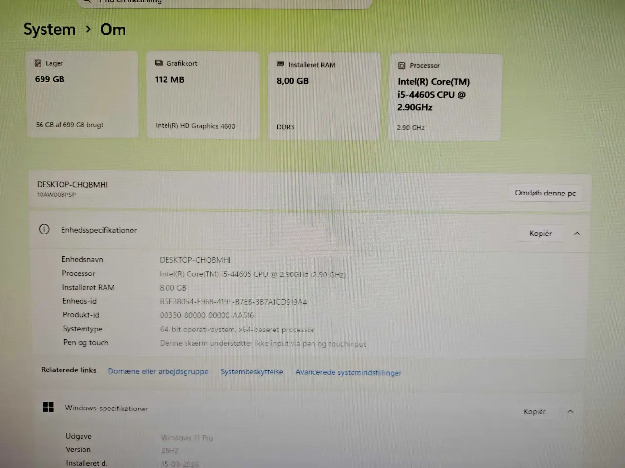 Billede 5 - Lenovo E73 stationær Asus skærm