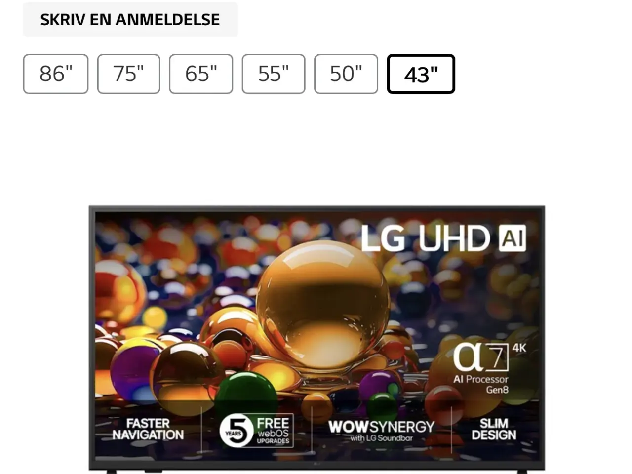 Billede 1 - Næsten nyt LG TV sælges