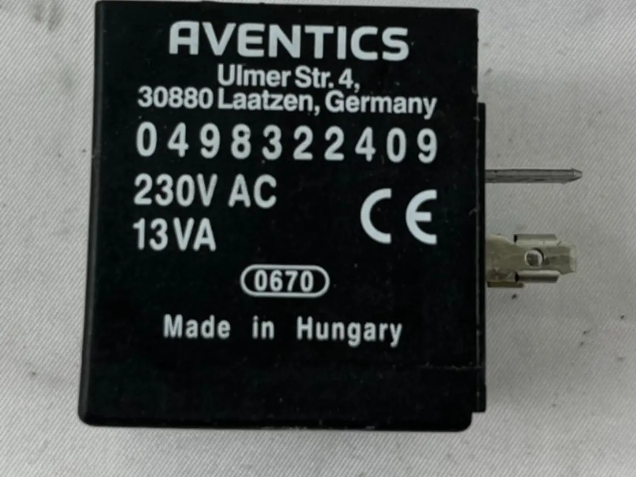 Billede 1 - Aventics 0498322409 magnetventil Coil 230V AC 13VA