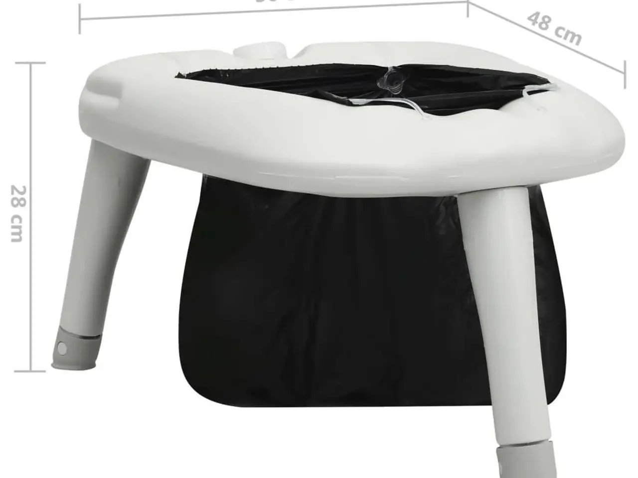 Billede 8 - Campingtoilet med poser - foldbart nødtoilet 200 kg, grå