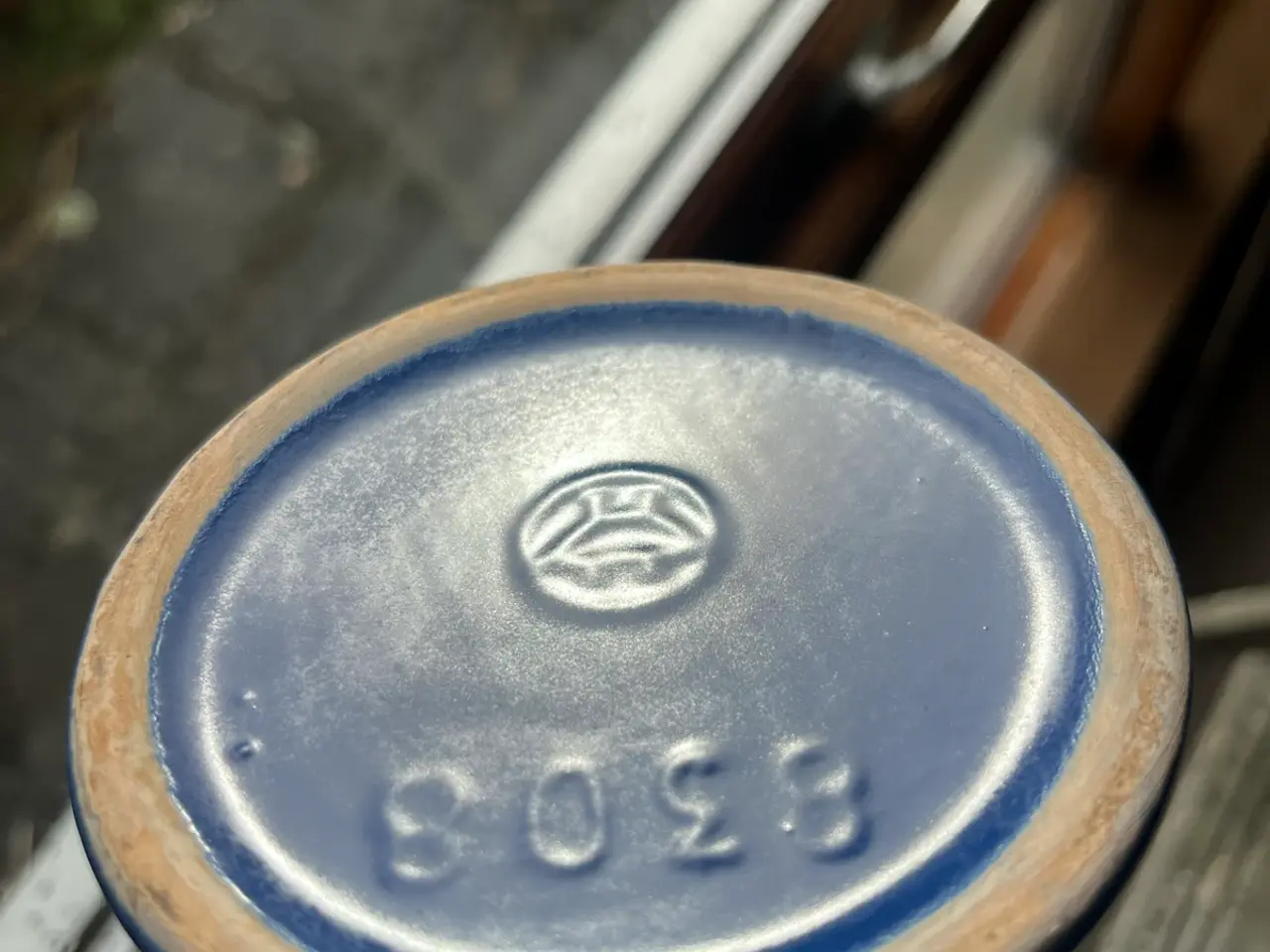 Billede 5 - Retro ansigtsvase i blå keramik