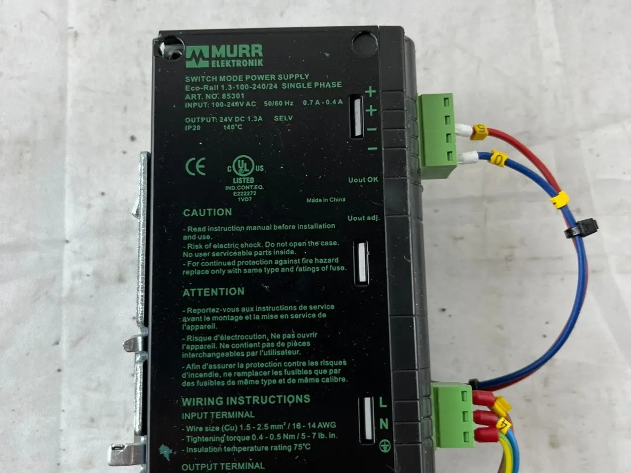 Billede 2 - Murrelektronik Eco-Rail 1.3-100-240/24 kontakt