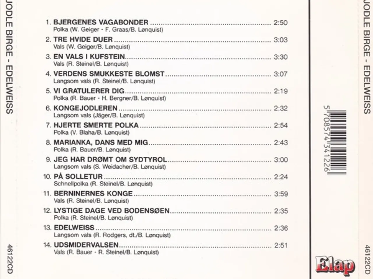 Billede 2 - Jodle Birge – Edelweiss – CD