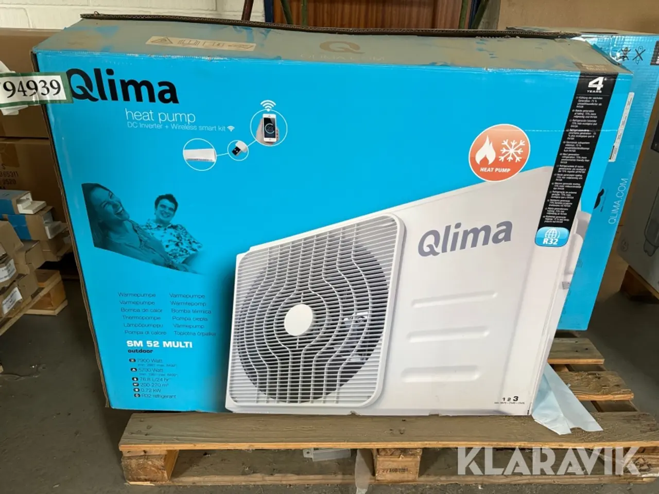Billede 4 - Varmepumpe Qlima SM 52 Multi SM5225 SM5232 1 udedel 3 indedele