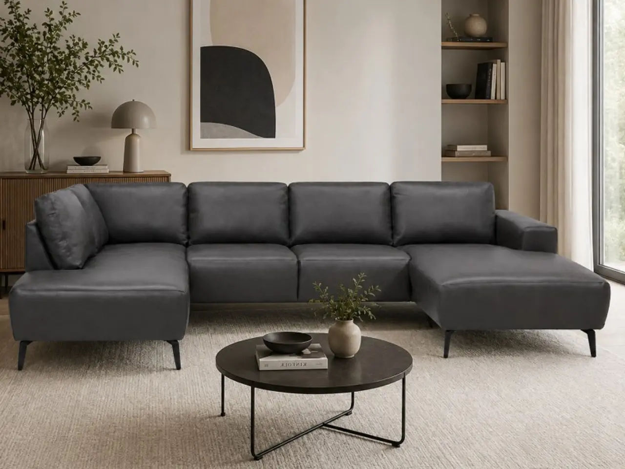 Billede 12 - Hjort Knudsen Copenhagen Læder U-sofa - Højrevendt