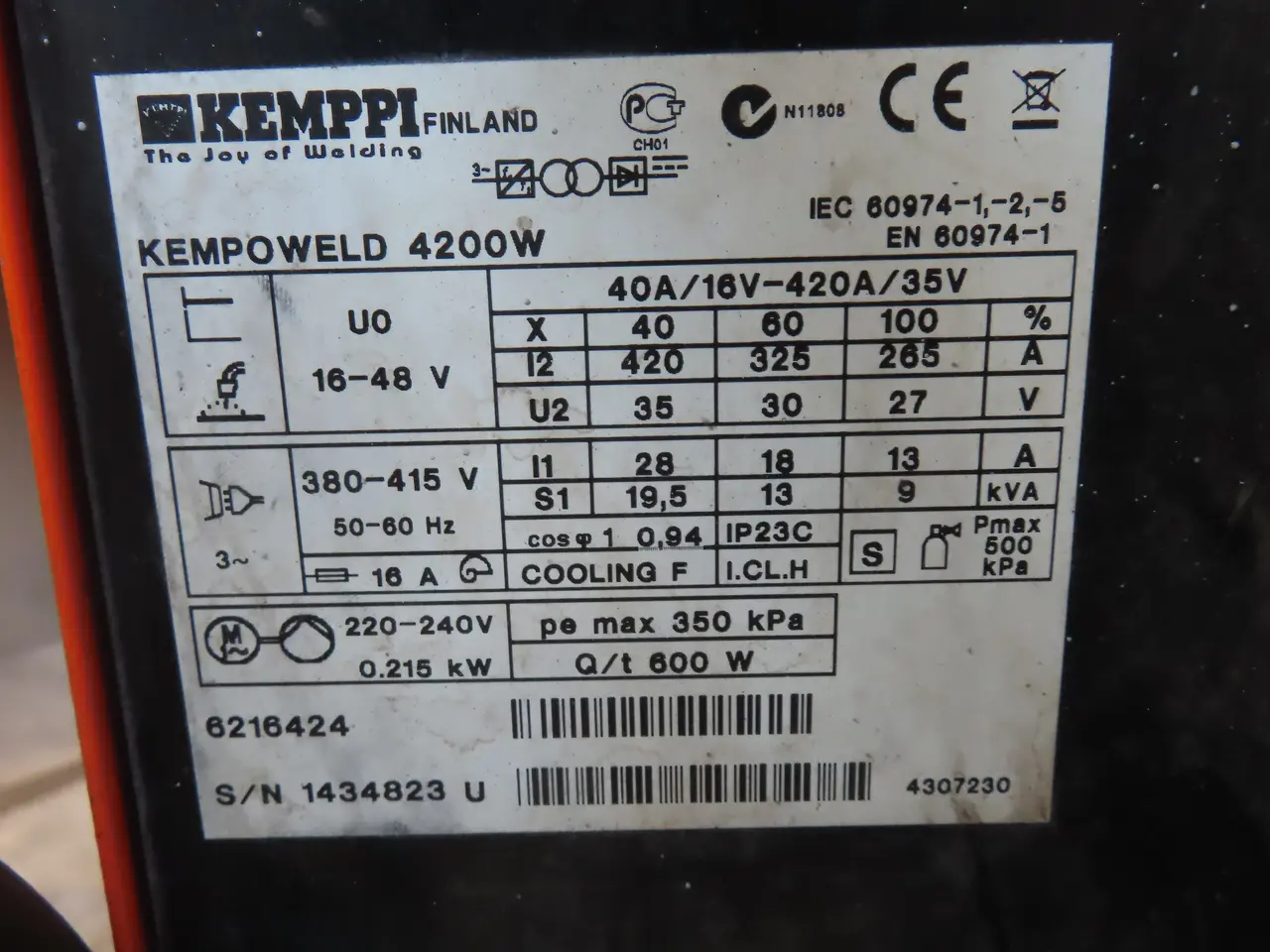 Billede 10 - Svejser KEMPPI KEMPOWELD 4200W