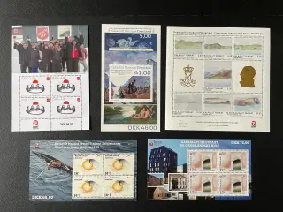 Grønland - 5 forskellige postfriske miniblokke