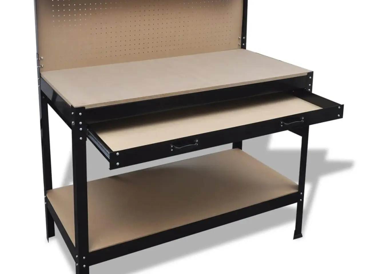 Billede 2 - Arbejdsbænk med stiftplade og skuffe - stål og MDF, 115 × 55 × 140 cm
