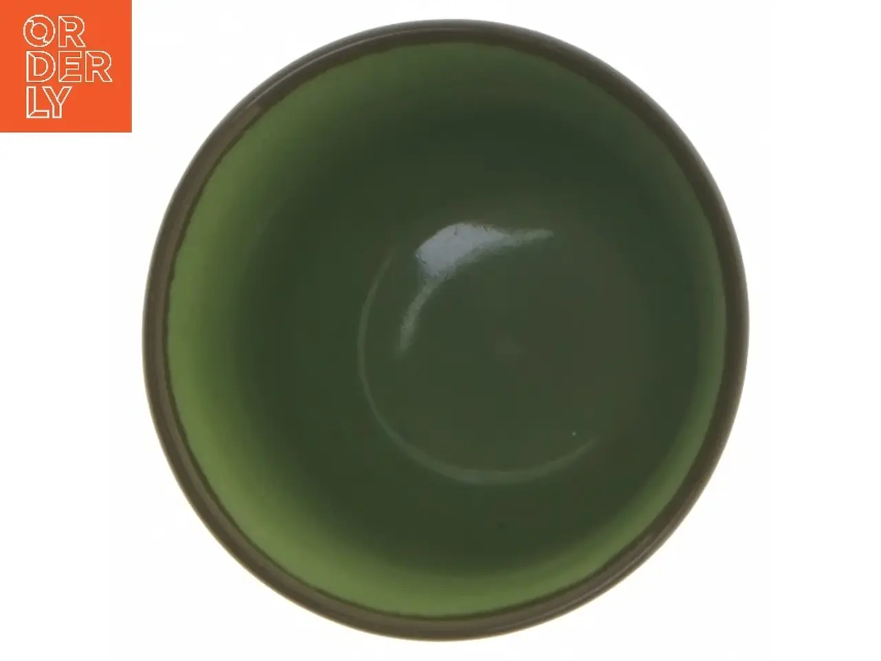 Billede 3 - Grønne keramikkopper med blå skrift (str. Ø 8x7,5 cm)