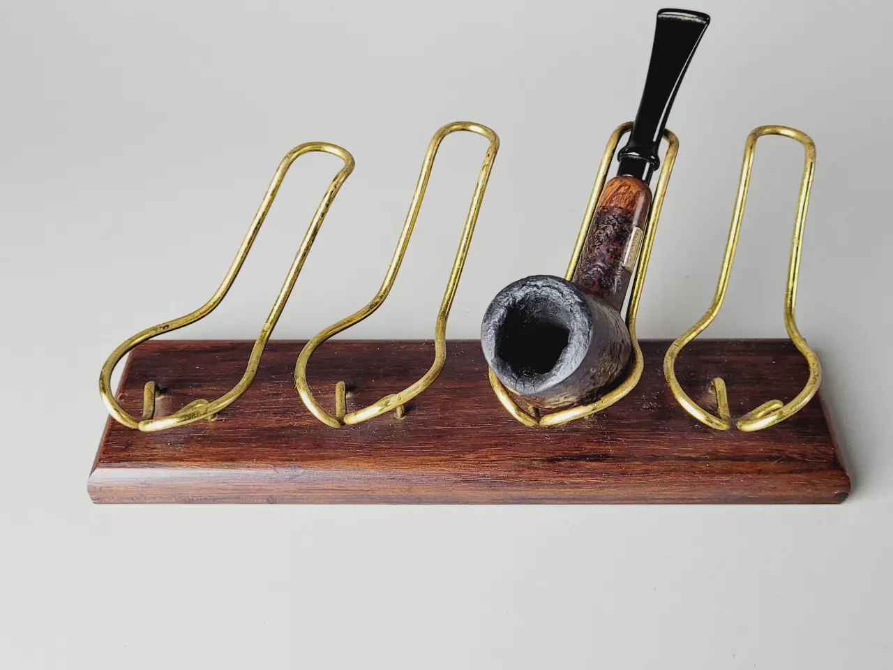 Billede 1 - ⭐️· Vintage pibestativ i palisander og messing