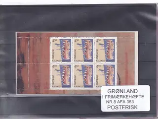 Grønland - Frimærkehæfte Nr. 8 - AFA 363 - Postfrisk