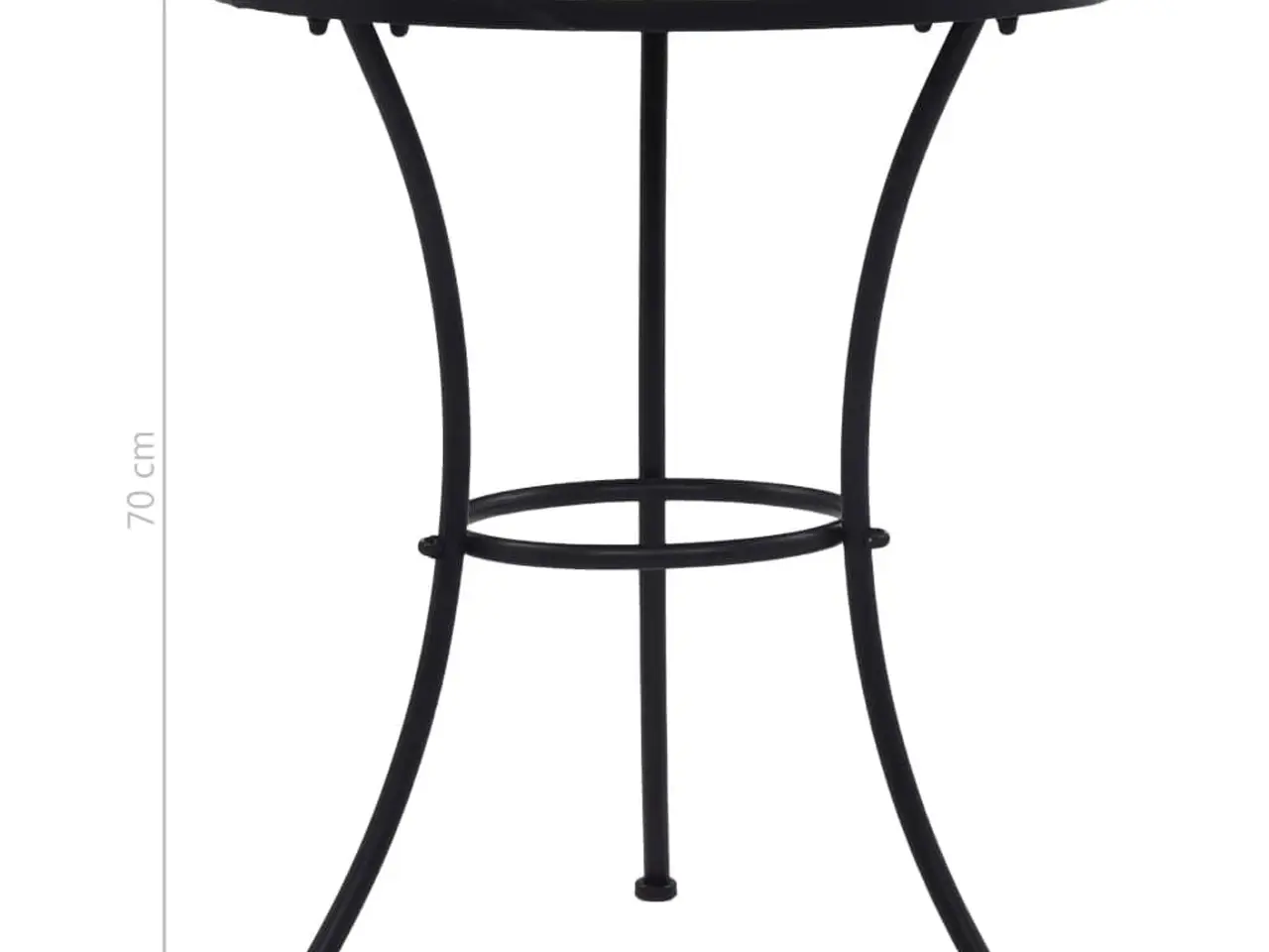 Billede 8 - Bistrobord med mosaik - keramisk Ø60 cm, orange/grå