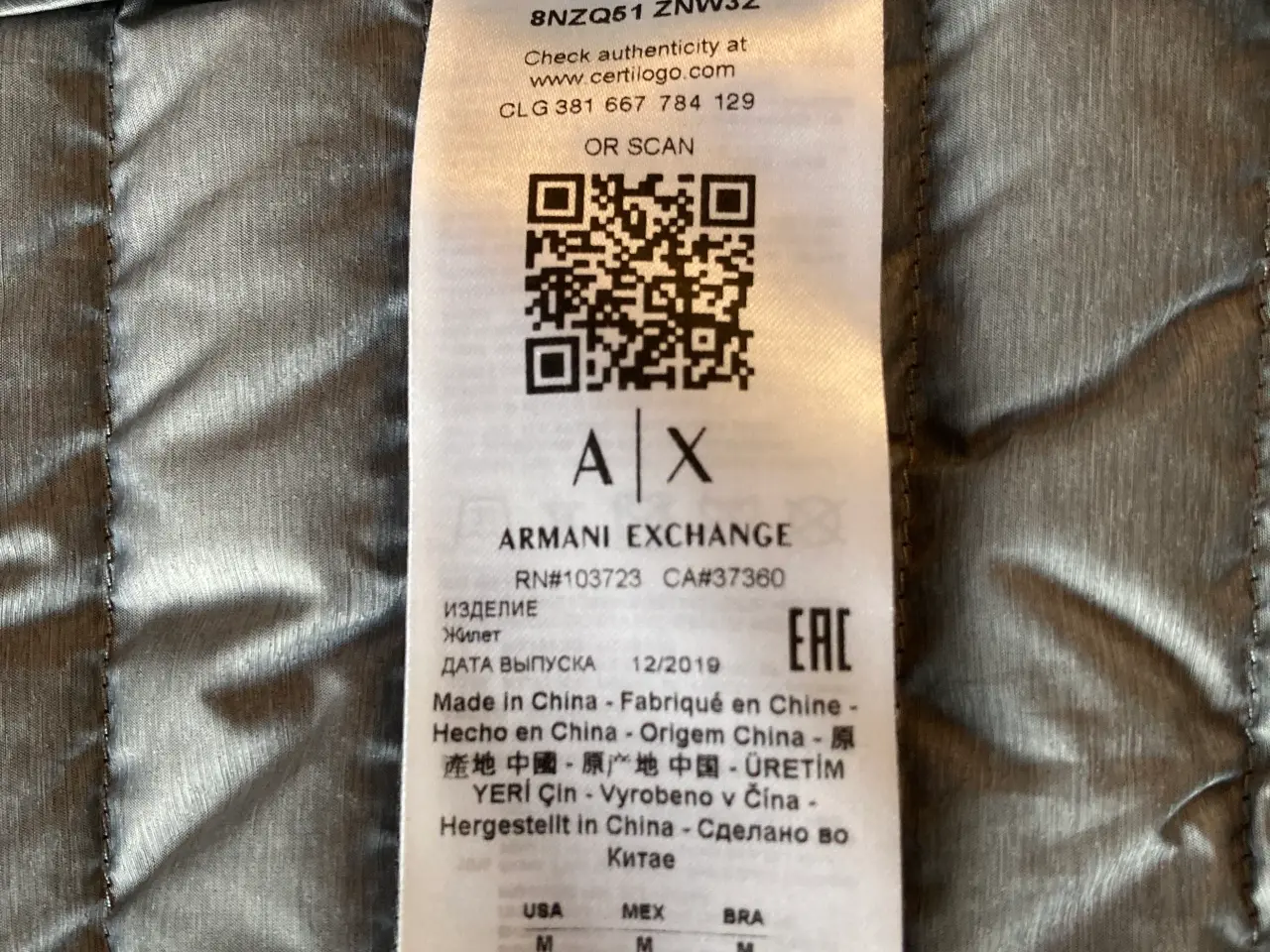 Billede 5 - Armani Exchange dunvest str. M