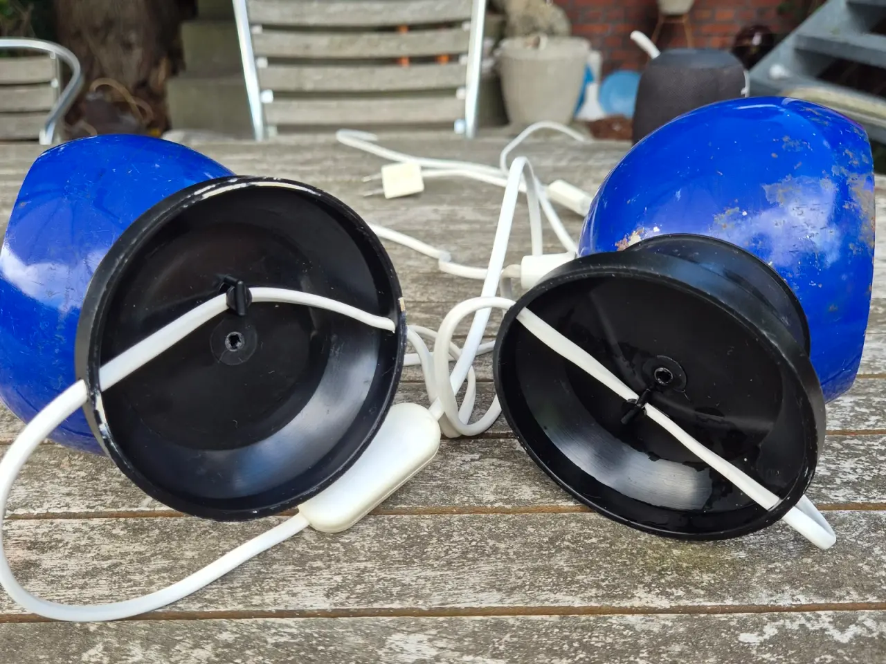 Billede 10 - Rustikke magnetlamper i sjælden blå farve