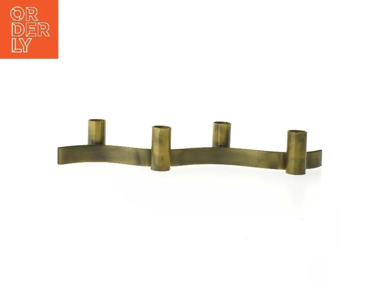 Billede 1 - Brændt messing lysestage (str. 36 cm)