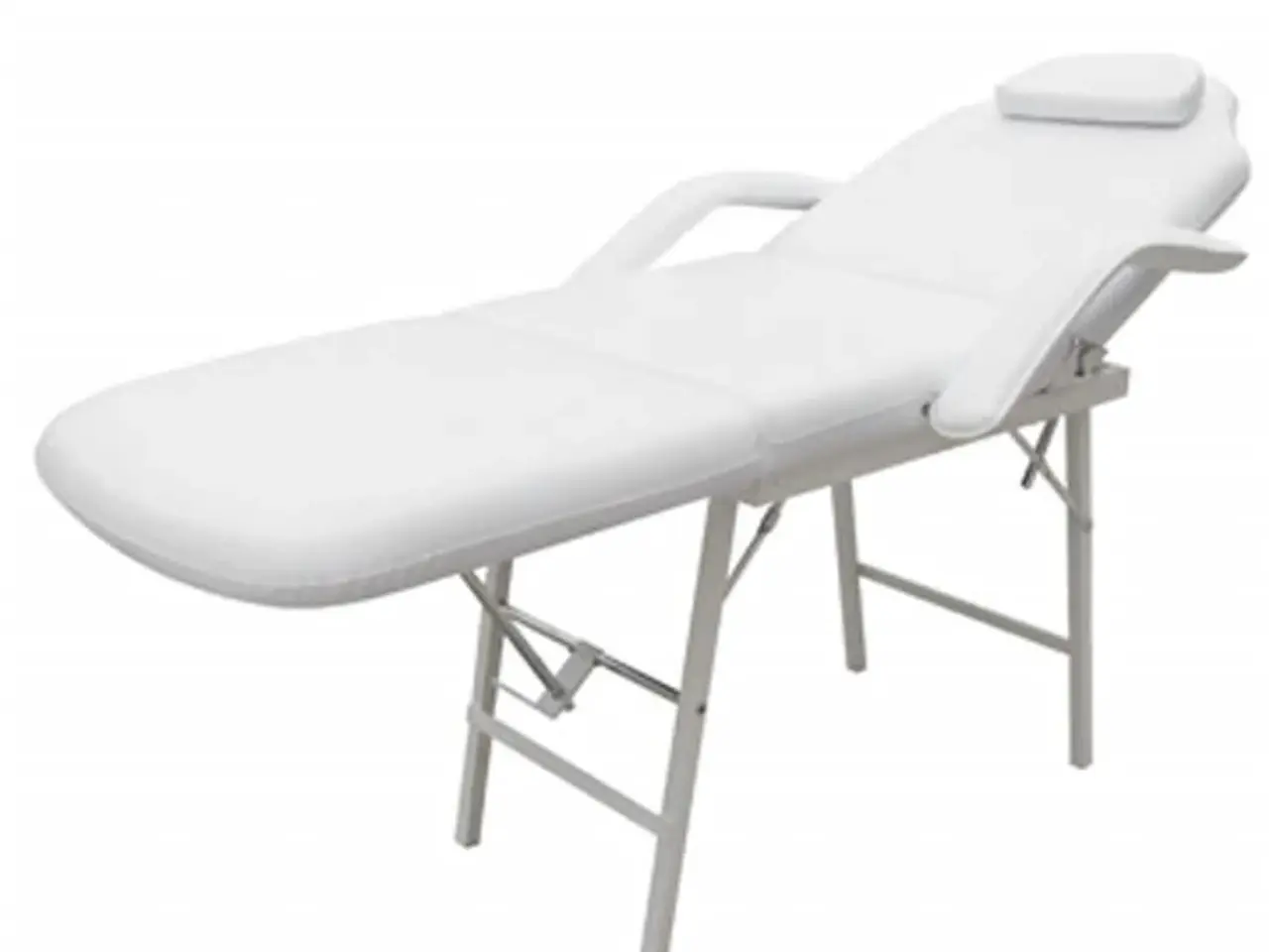 Billede 2 - Mobil ansigtsbehandlingsstol 185 x 78 x 76 cm kunstlæder hvid
