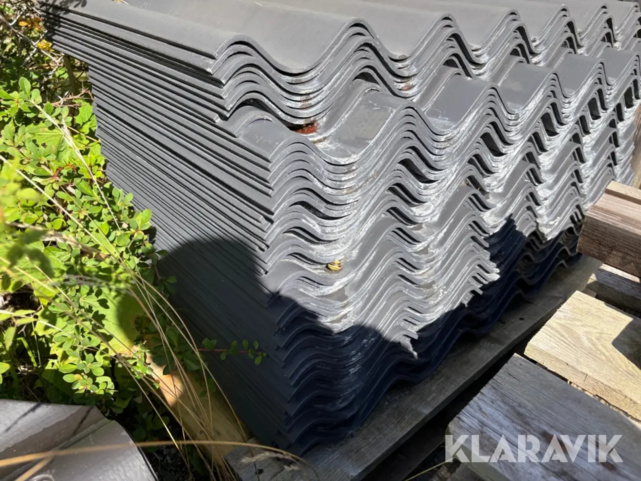 Billede 4 - Tagplader fibercement B7 med rygningsplader 99 dele