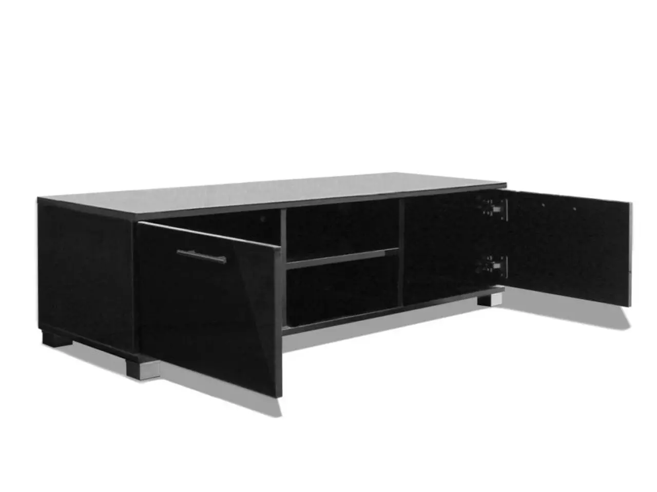 Billede 4 - Tv-bord i sort højglans - 120 × 40,5 × 35 cm