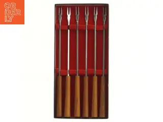 Vintage Fondue gafler (str. 6 stk 25 cm)