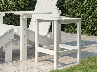 Adirondack-havebord 38x38x46 HDPE hvid