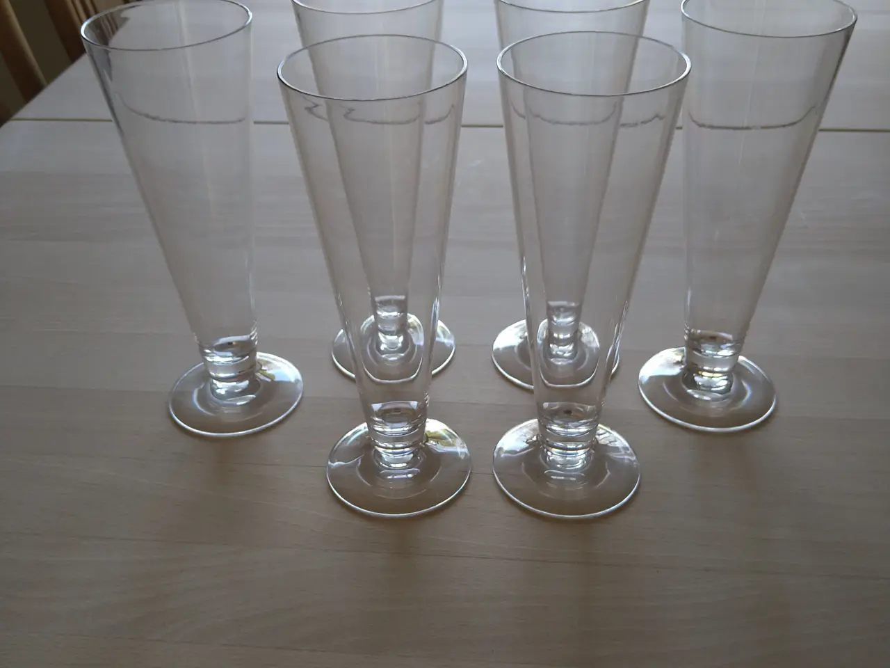 Billede 1 - 6 høje ølglas og 2 cognac glas 