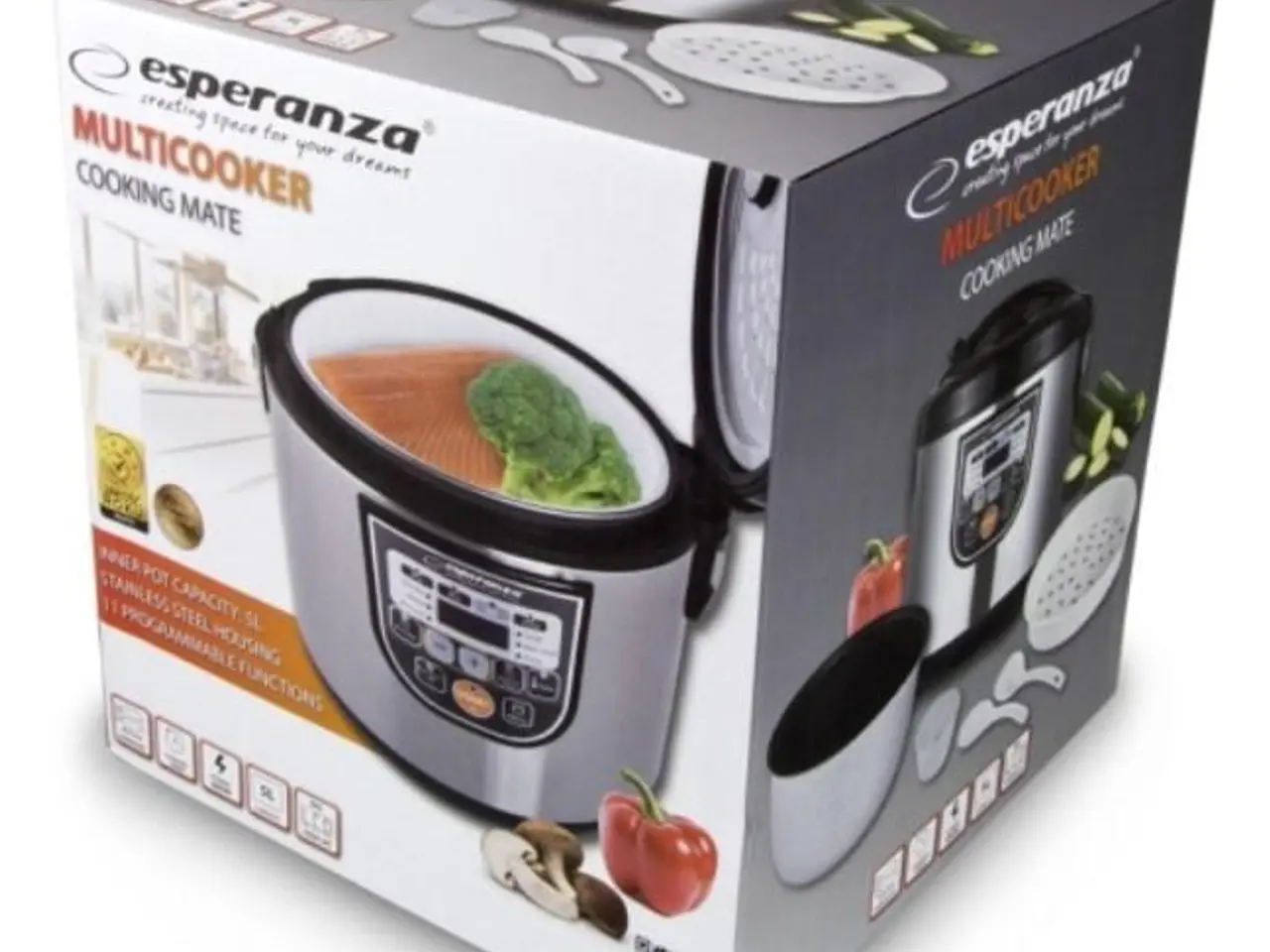 Billede 9 - Multicooker 5 l - Esperanza EKG011, 860 W, sort/rustfrit stål