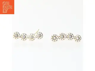 Christina margurit Blomst-formet øreringe med sten fra Christina Jewelry & Watches (str. 2,5 cm)