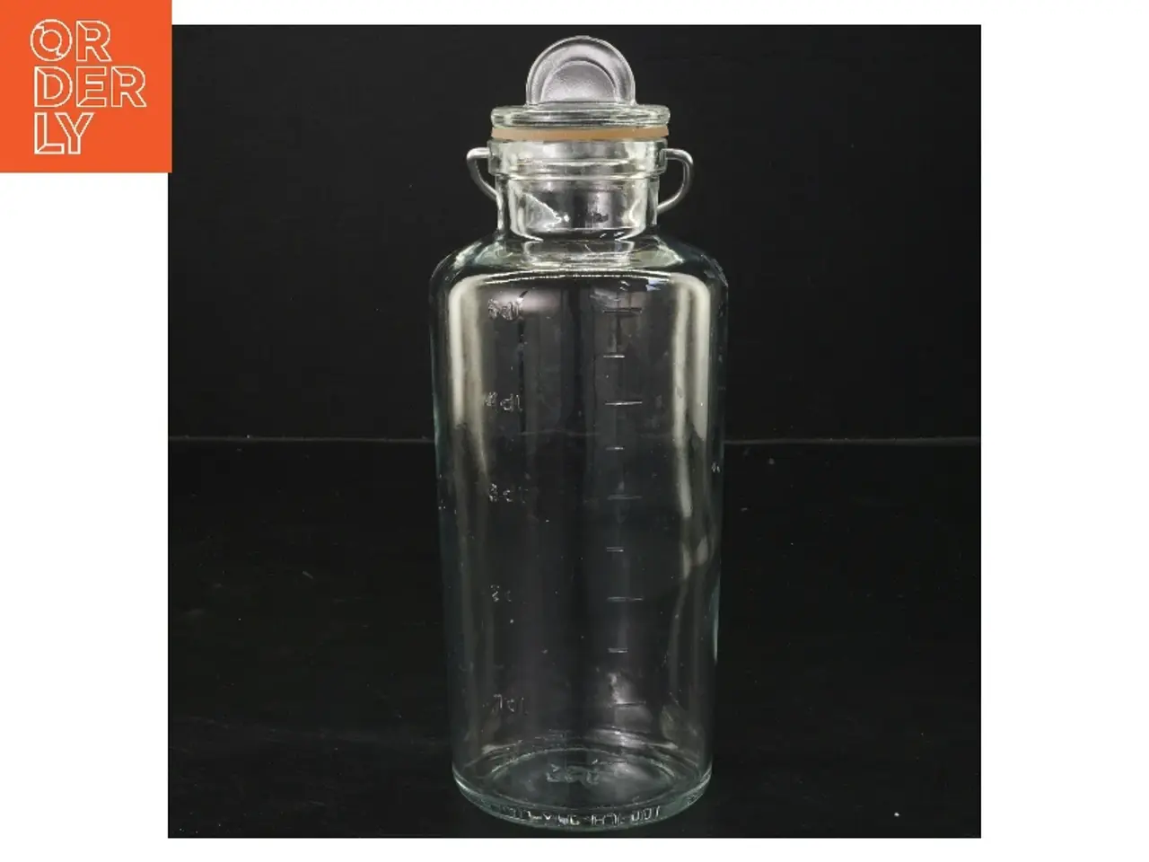 Billede 1 - OlePalsby Glasflaske 0,5 l. med låg (str. 20 cm)