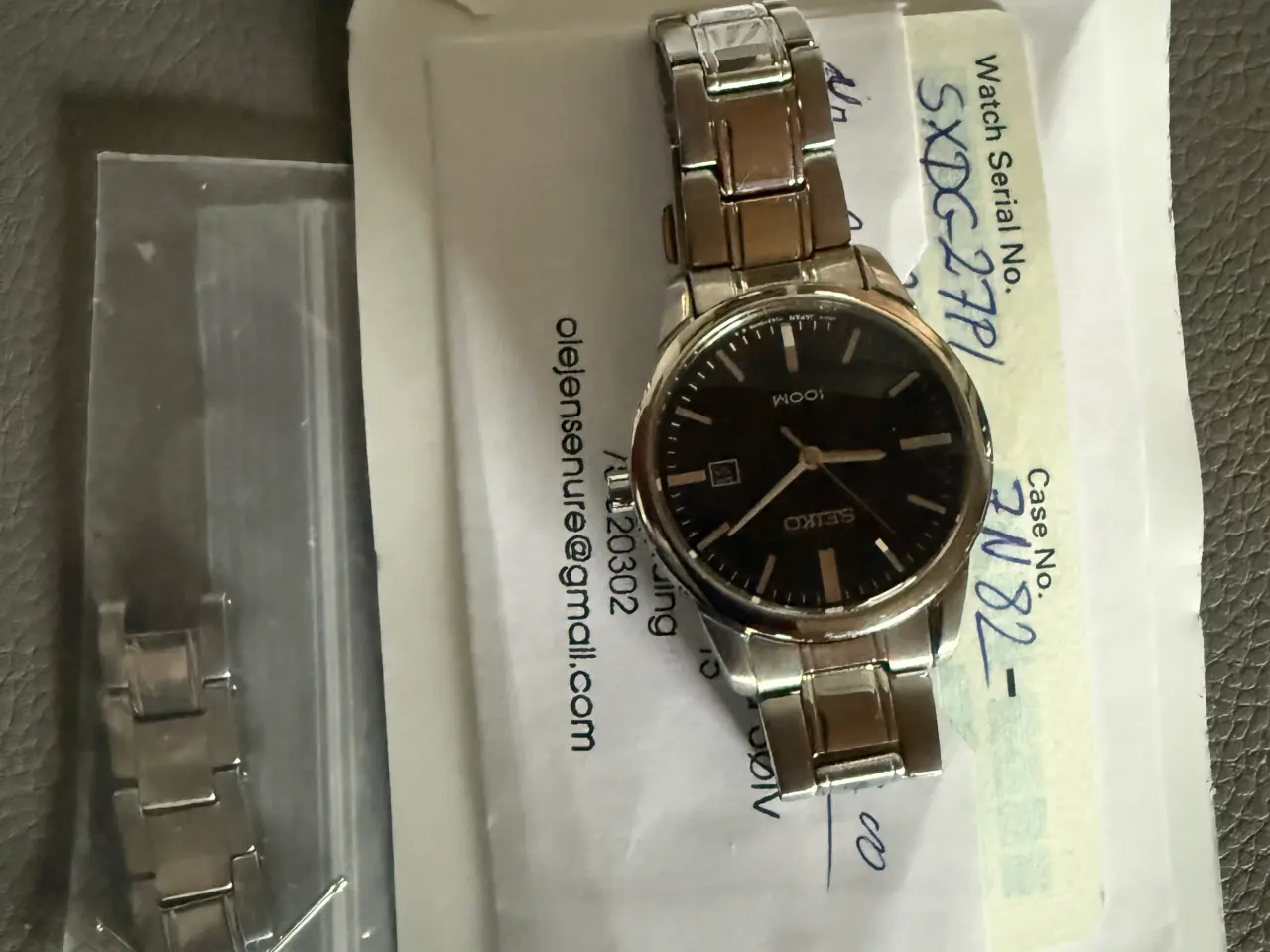 Billede 4 - Seiko SXDC27P1 Dameur Rustfrit Stål Sort Skive