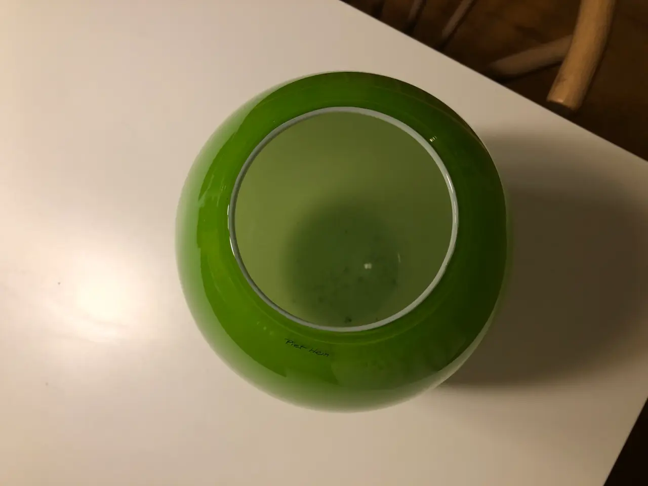 Billede 5 - Piet Hein vase i lime grøn, 25 cm høj