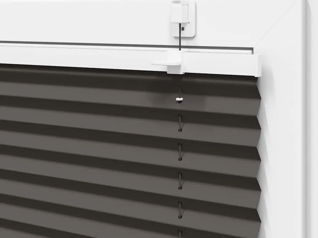 Billede 10 - Plisségardin - sort 50×200 cm, stofbredde 49,4 cm, polyester