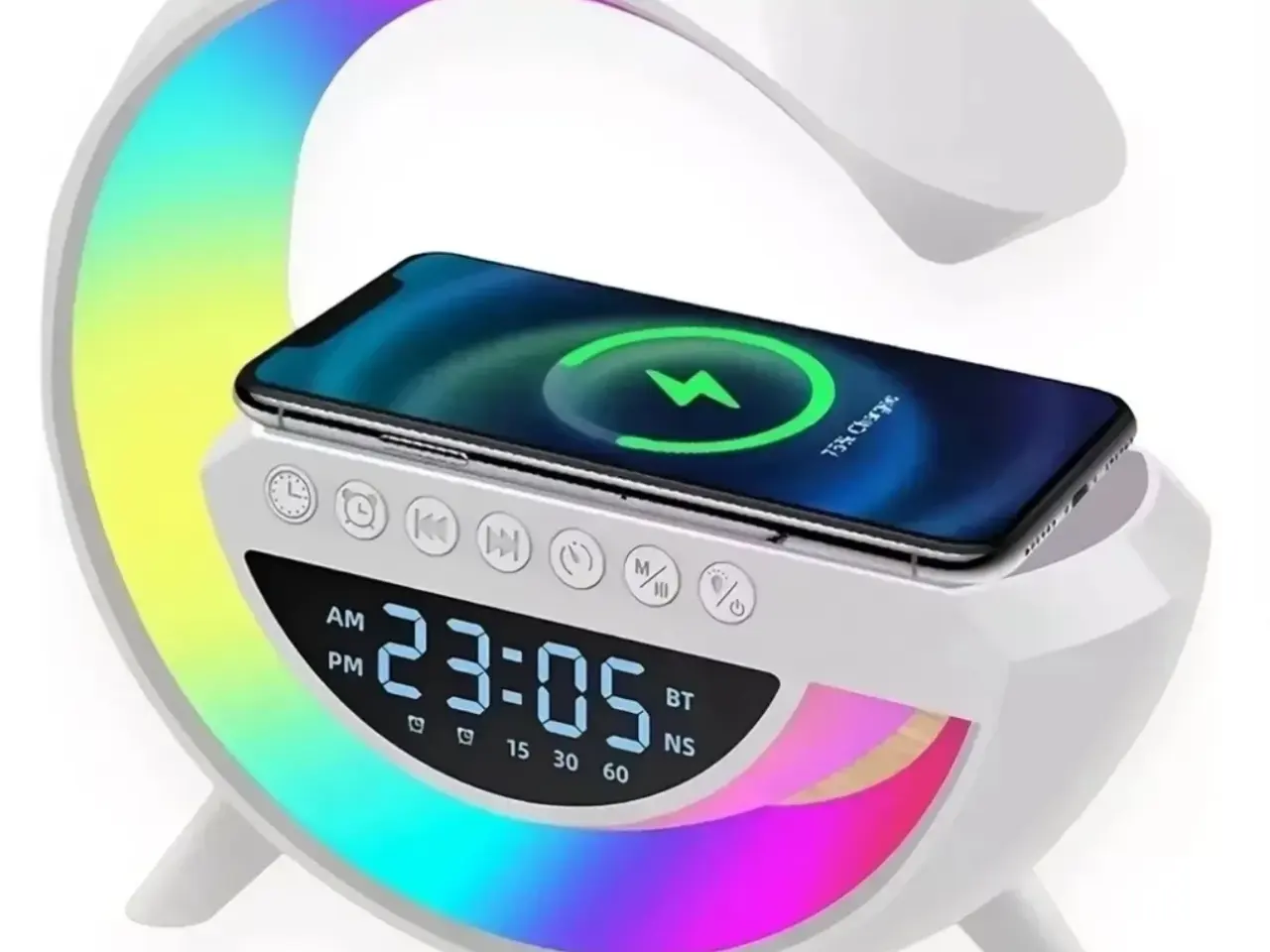 Billede 1 - Multifunction Wireless Charger Stand Pad RGB Light