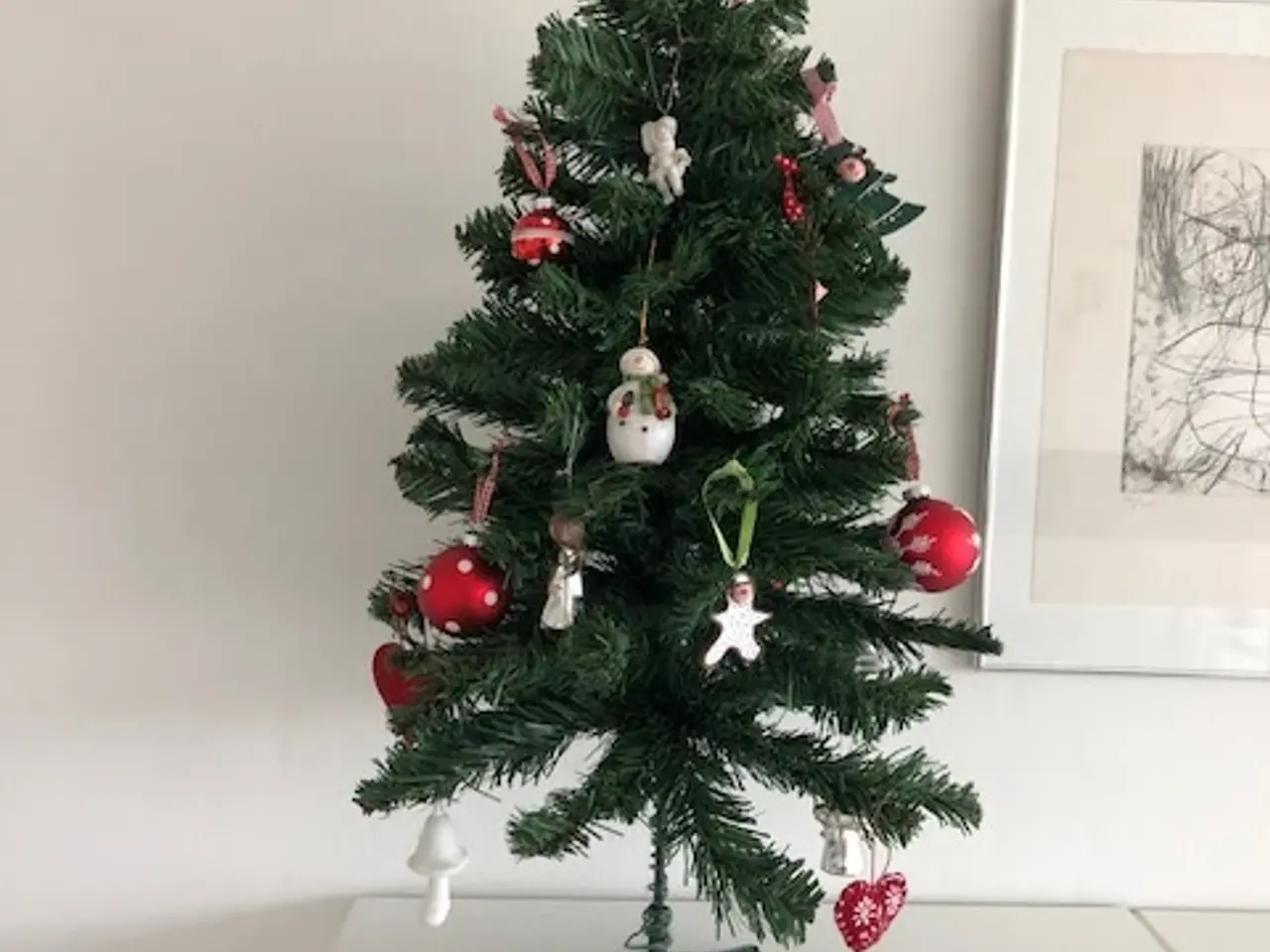 Billede 3 - "NEDSAT" FLOT lille kunstigt juletræ på 90 cm.
