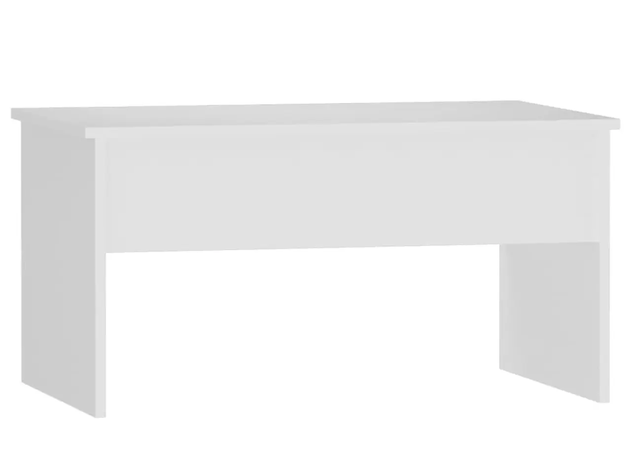 Billede 3 - Sofabord 80x50,5x41,5 cm konstrueret træ hvid