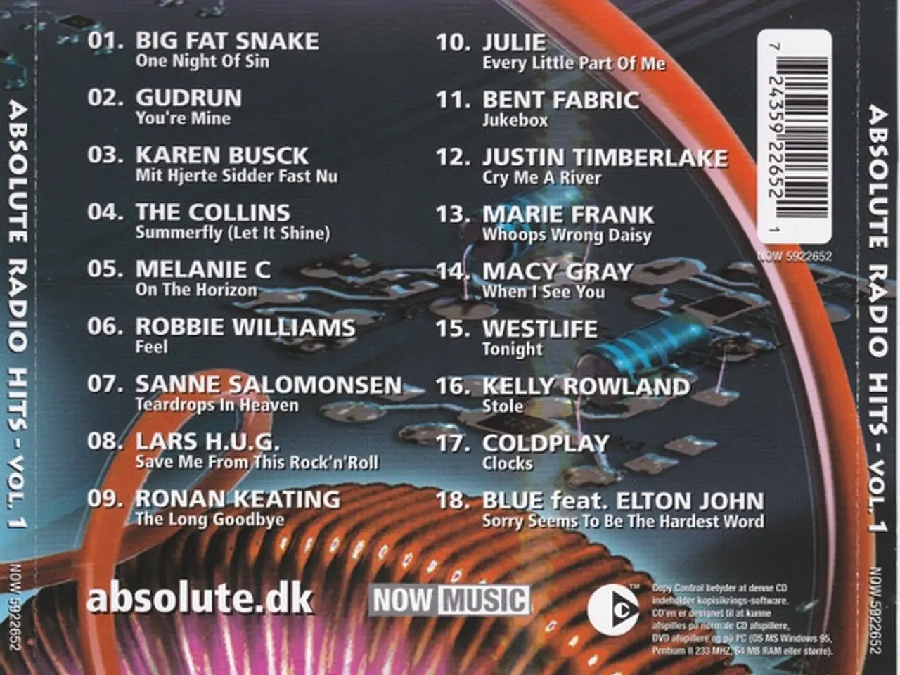 Billede 2 - Diverse kunstnere – Absolute Radio Hits 1 – CD
