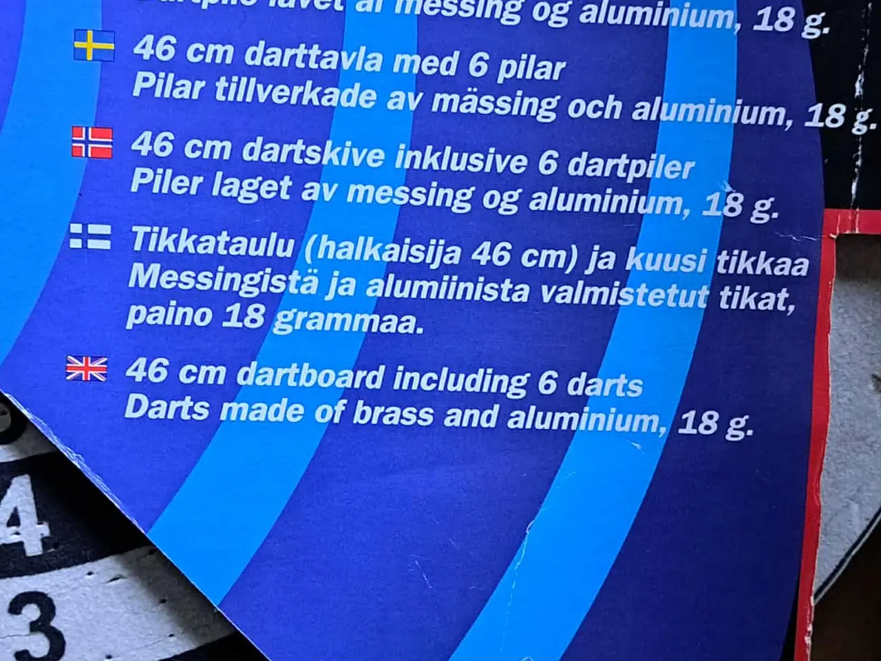 Billede 1 - Dartskive, der er skiver på begge sider