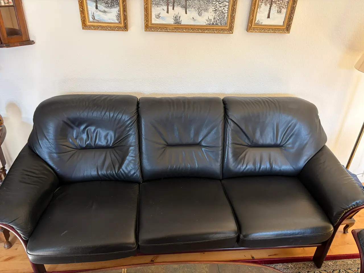 Billede 1 - Læder sofa god kvalitet