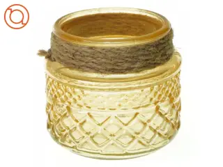 Dekorativ gylden glas vase (str. 10 x 11 cm)