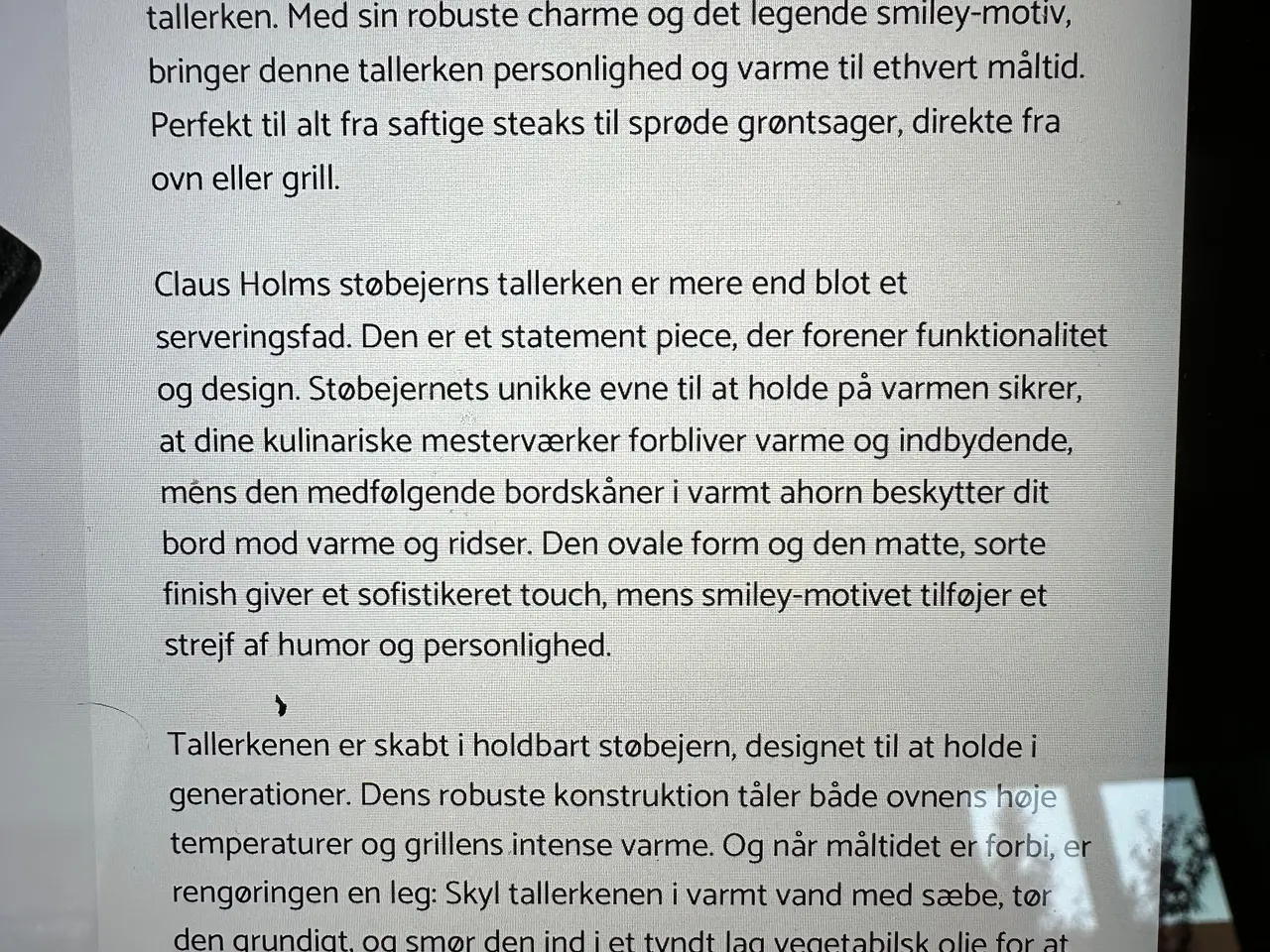 Billede 4 - Claus Holm støbejerns tallerkner og 1 håndtag 